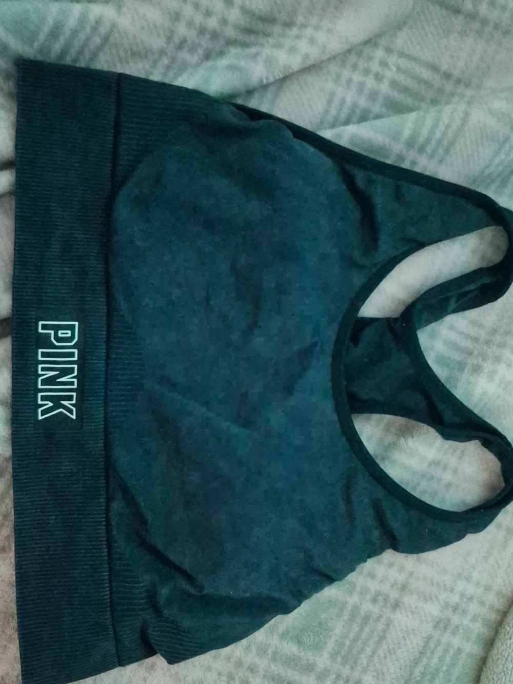 PINK Victoria's Secret Navy Racerback Sports Bra